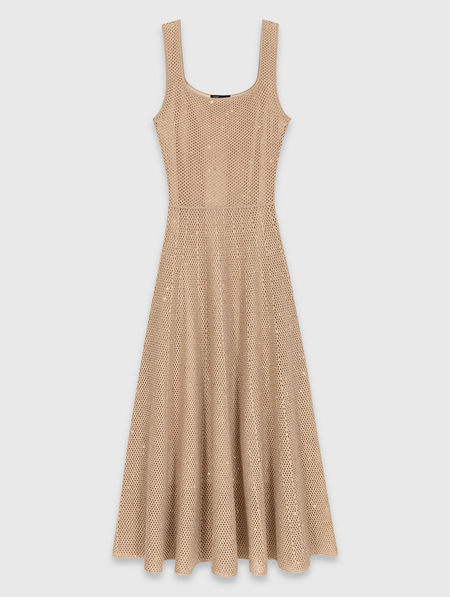 Rhinestone knit maxi dress
